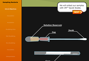 Screenshot from Bacteria Sampling app