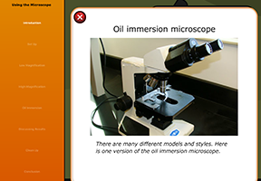 Screenshot from Microscope app